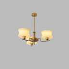 Metal and Glass Tiered Chandelier