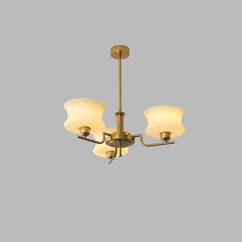 Metal and Glass Tiered Chandelier