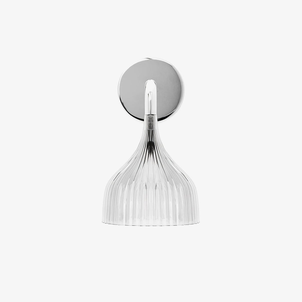 Metal and Plastic Ribbed Sconce