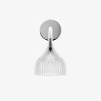 Metal and Plastic Ribbed Sconce