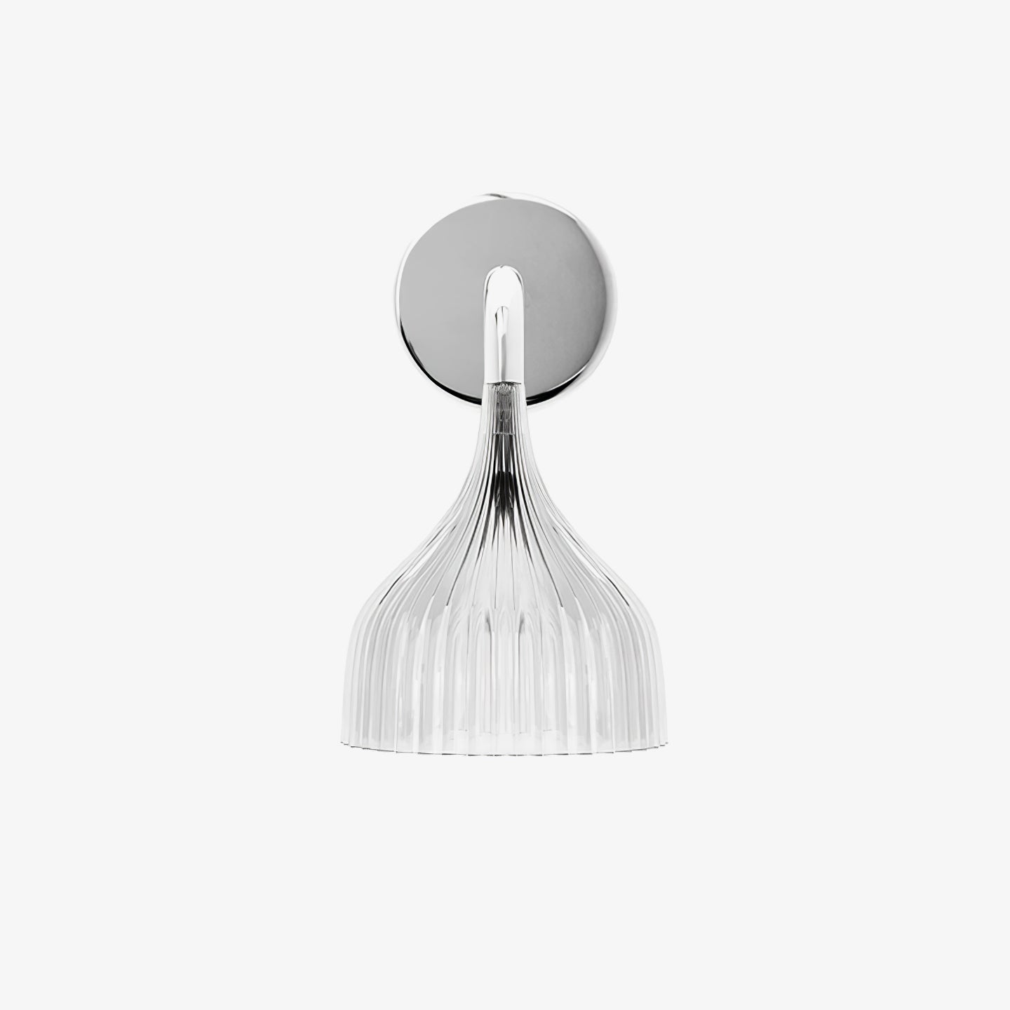 Metal and Plastic Ribbed Sconce