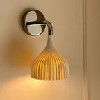 Metal and Plastic Ribbed Sconce