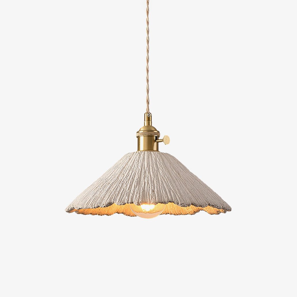 Microcement Wavy Pendant Light