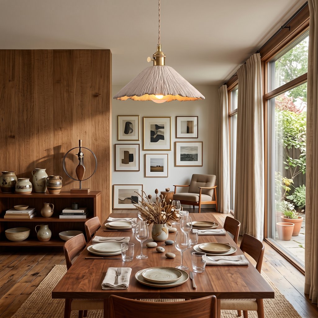 Microcement Wavy Pendant Light