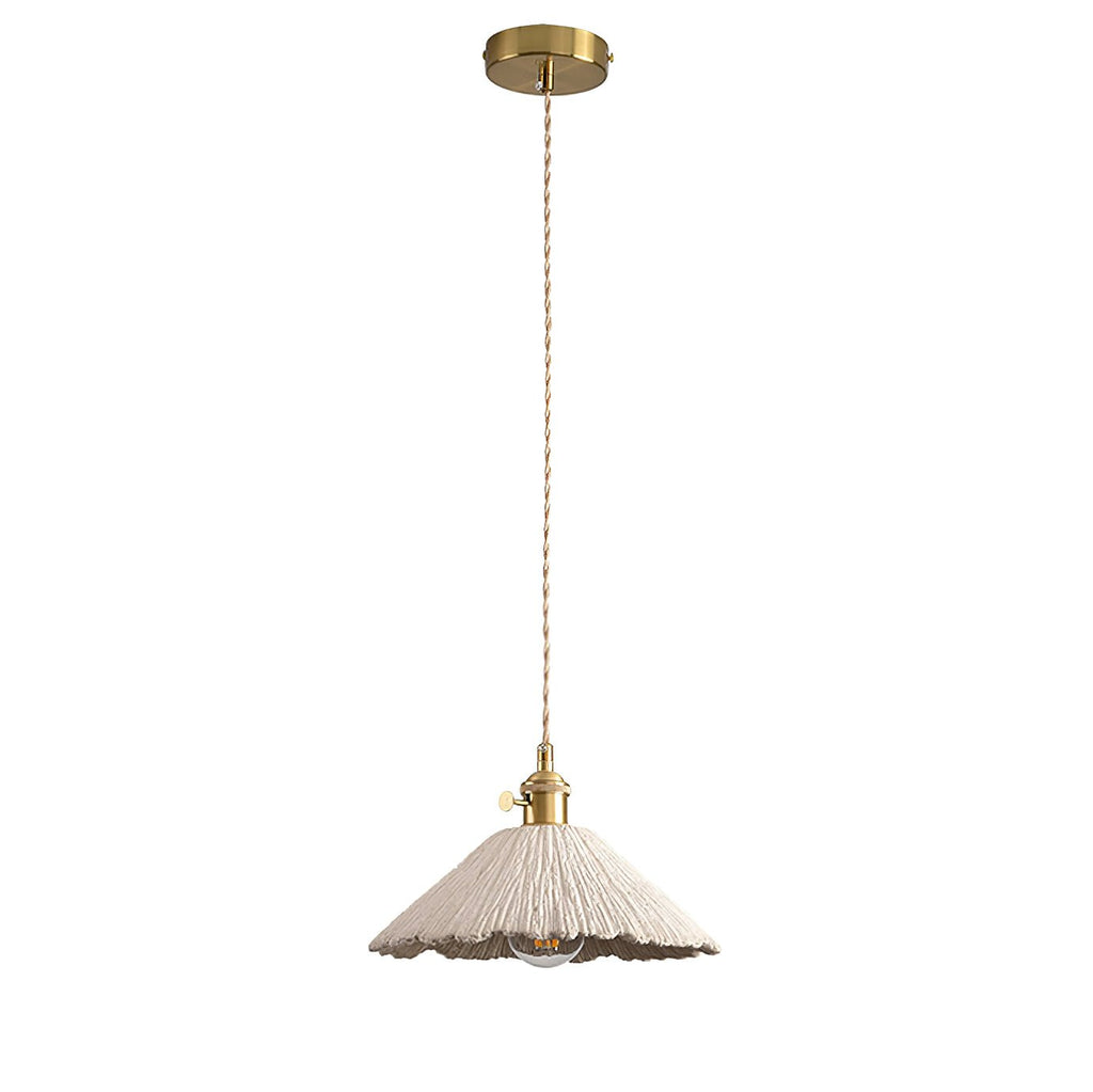Microcement Wavy Pendant Light