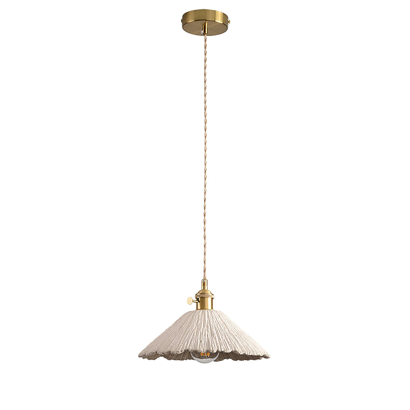 Microcement Wavy Pendant Light