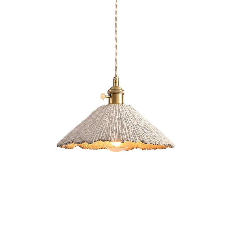 Microcement Wavy Pendant Light