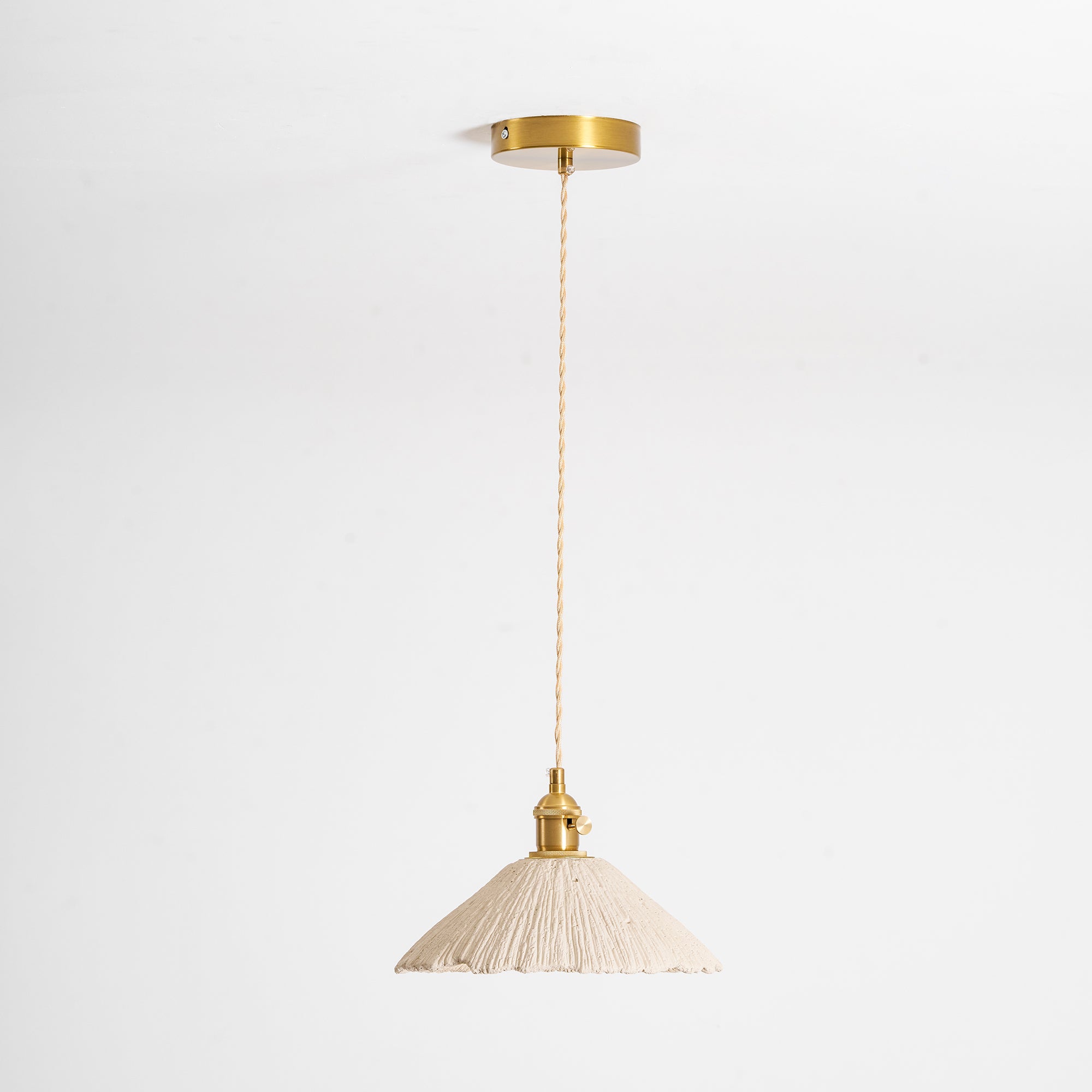 Microcement Wavy Pendant Light