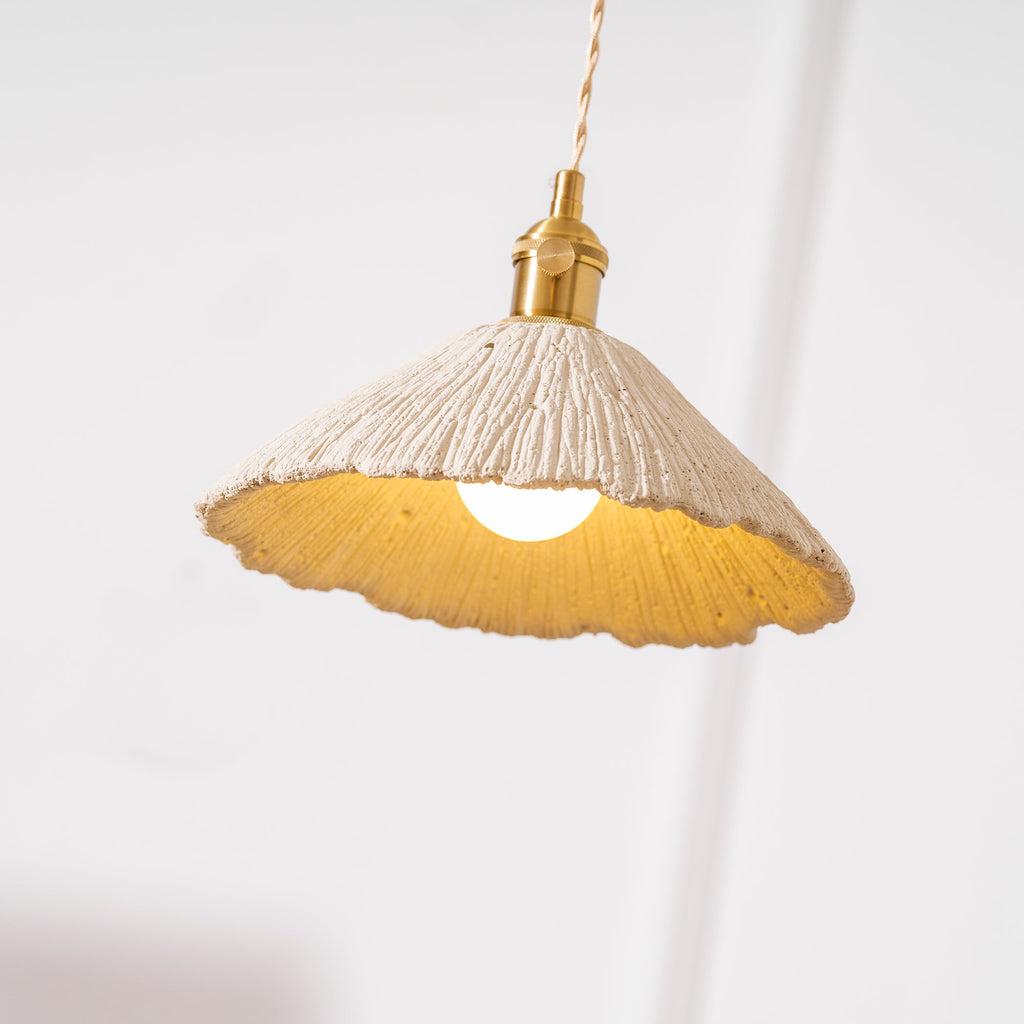 Microcement Wavy Pendant Light