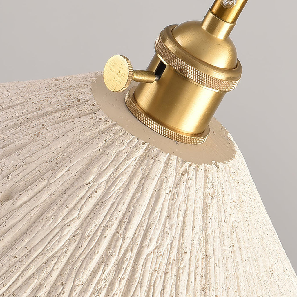 Microcement Wavy Pendant Light