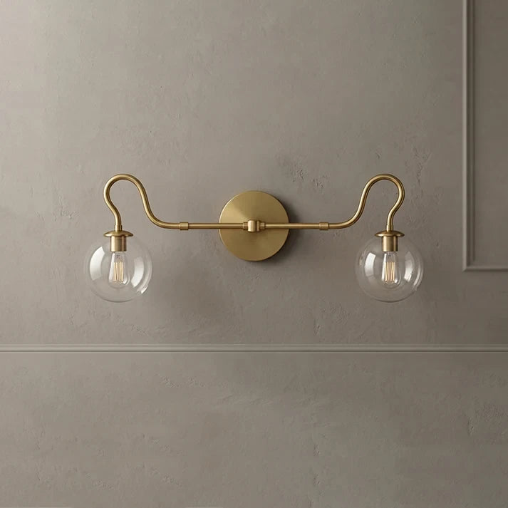 Modern 2-Light Globe Vanity Light Studio Product Shot