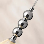 Close Up View of Suspension Rod and Metal Bead Accents