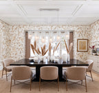 Modern Linear Glass Chandelier in Elegant Dining Room