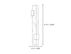 Linear Alabaster Wall Sconce Dimension Line Art Diagram
