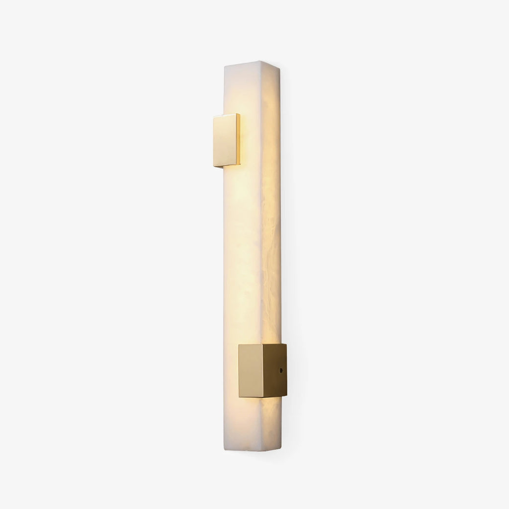 Vertical Rectangular Alabaster Wall Light Studio Shot
