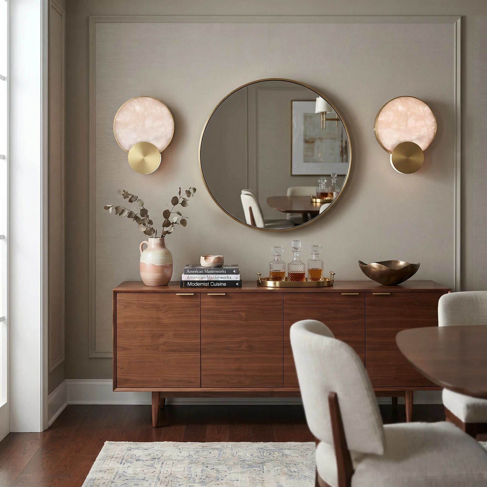 Minimalist Cloud Stone Disc Light