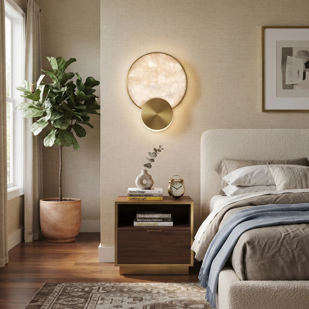 Minimalist Cloud Stone Disc Light
