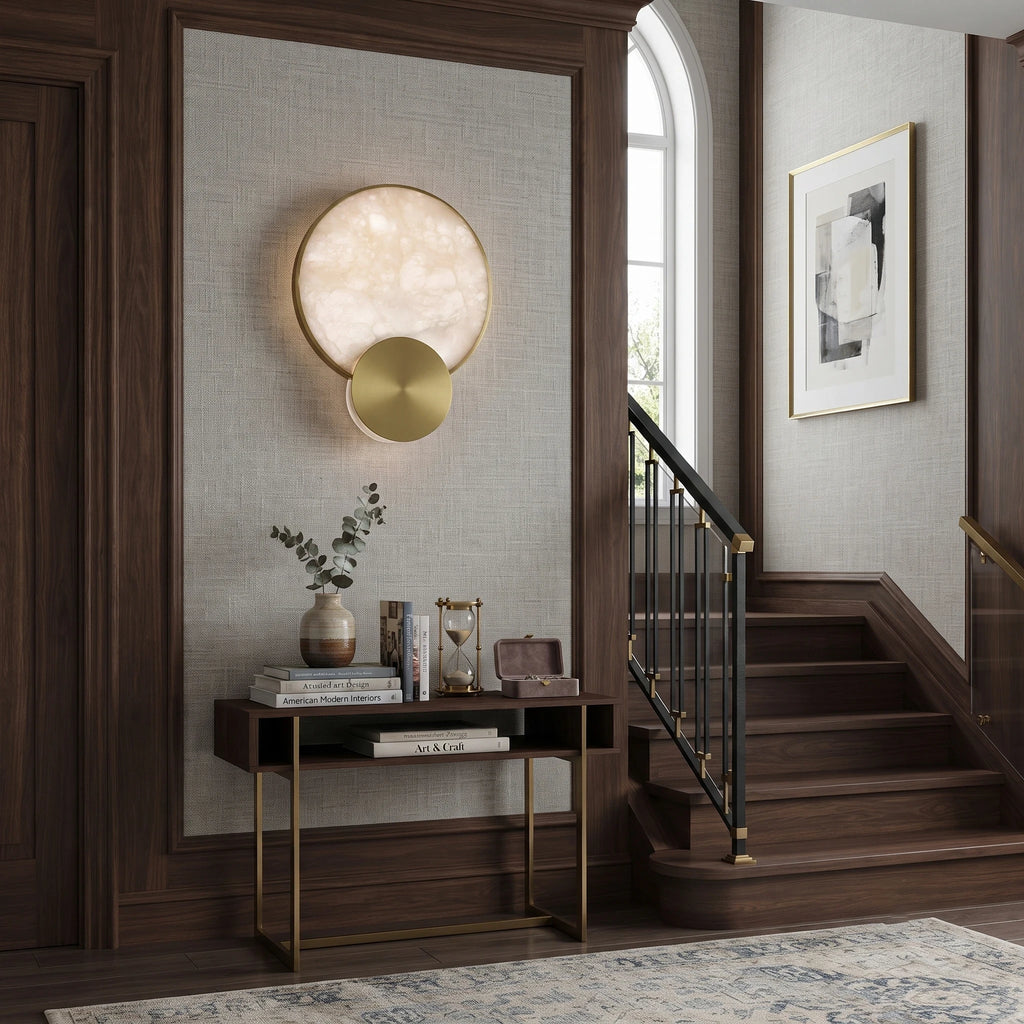 Minimalist Cloud Stone Disc Light