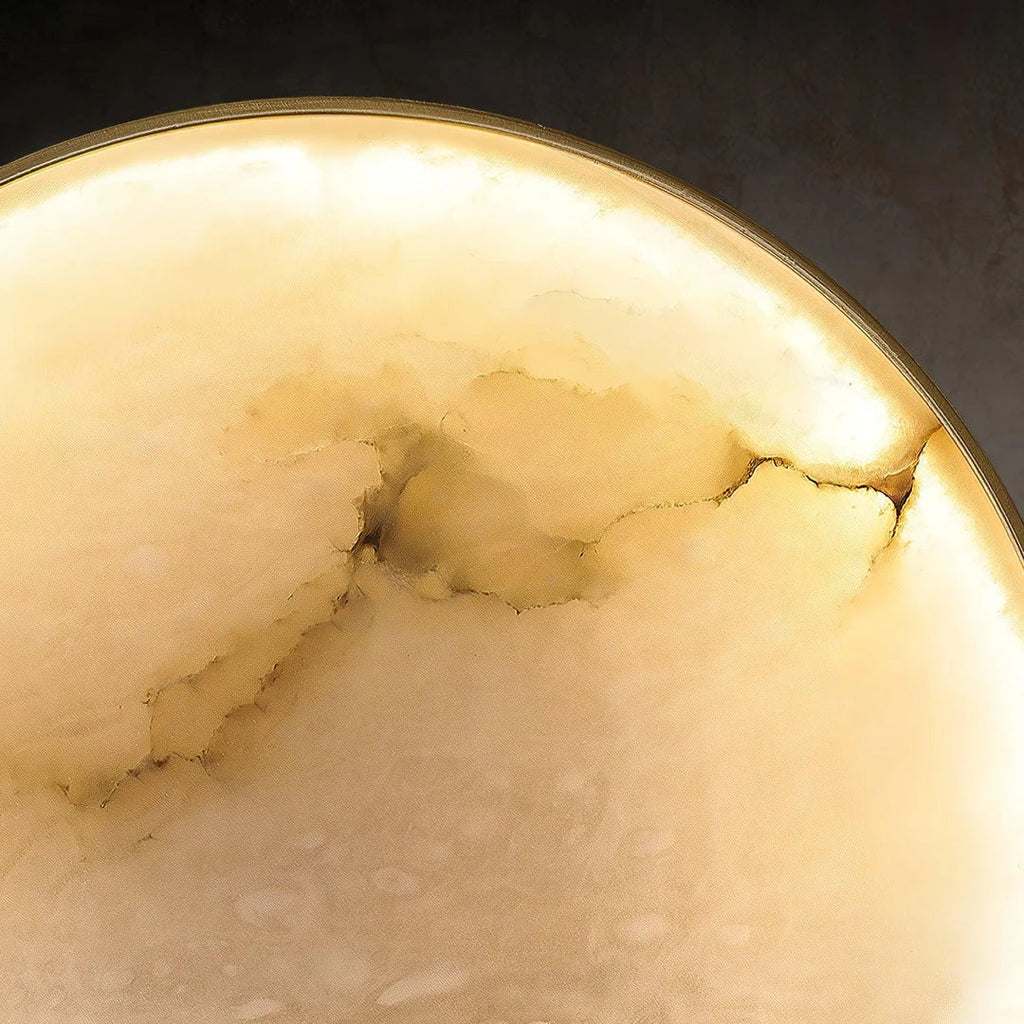 Minimalist Cloud Stone Disc Light