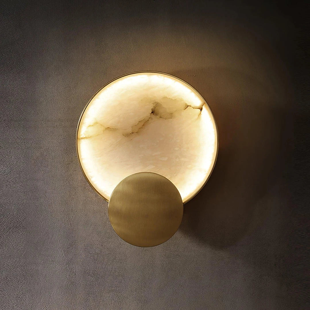 Minimalist Cloud Stone Disc Light