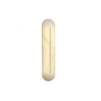 Modern Oval Capsule Alabaster LED Wall Sconce on White Background