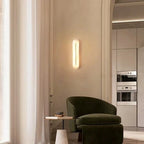 Modern Capsule Alabaster Wall Sconce in Contemporary Corner