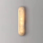 Illuminated Oval Capsule Alabaster Wall Sconce Studio Display