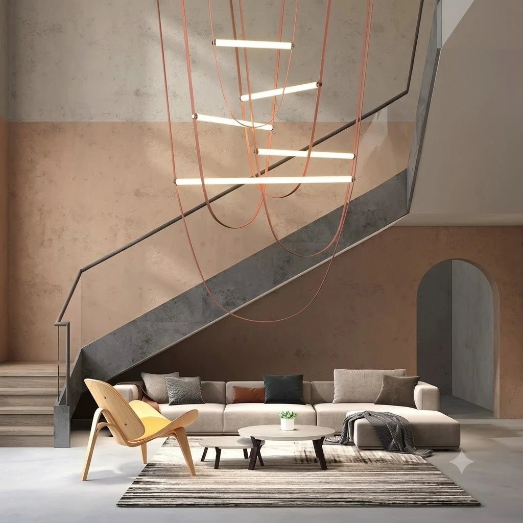 Minimalist Linear Sling Pendant Light