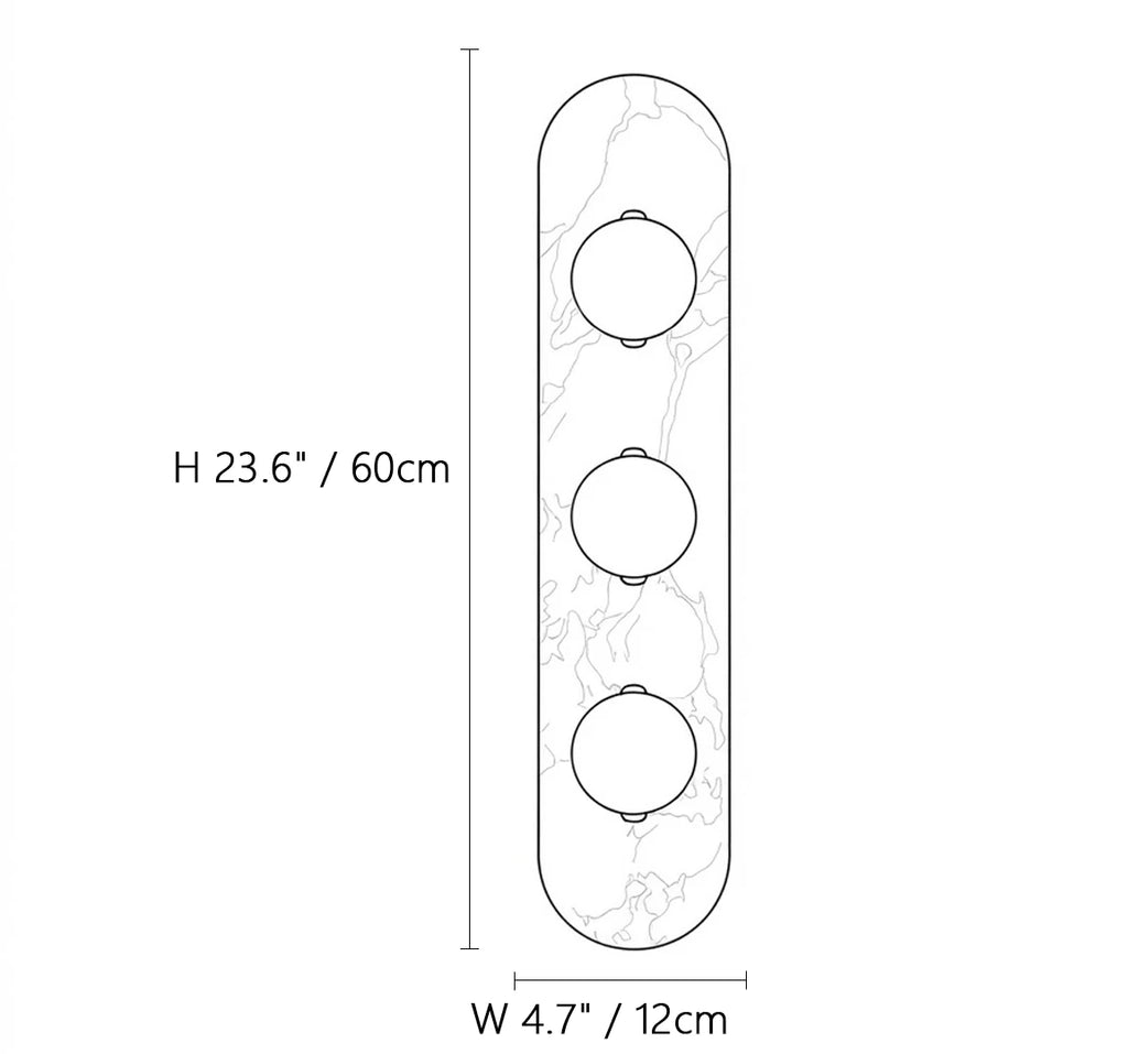 Minimalist Marble Pillar Sconce