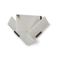 Geometric Origami Alabaster Wall Sconce with Black Metal Accents