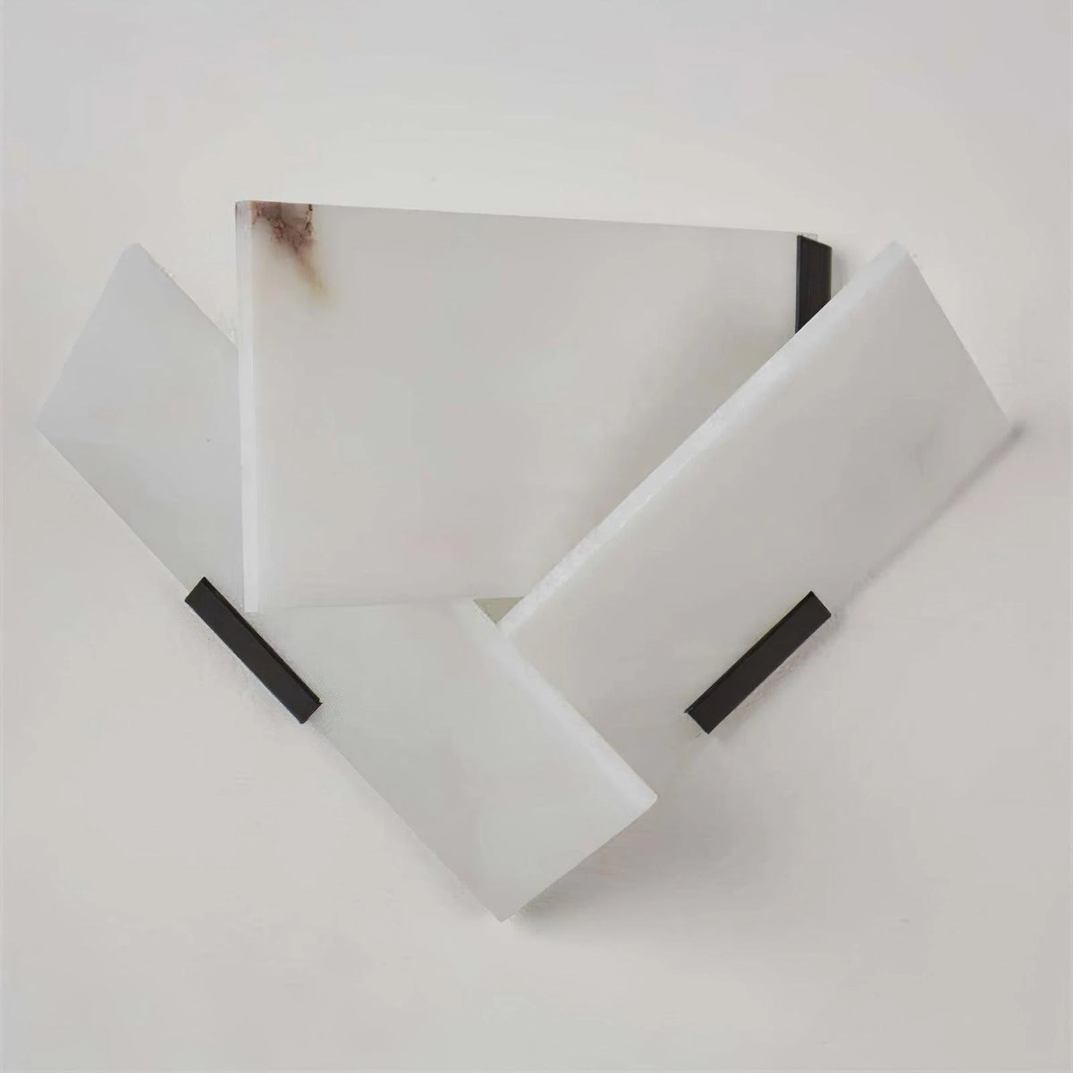 Close Up of Natural Marble Grain and Origami Alabaster Layering
