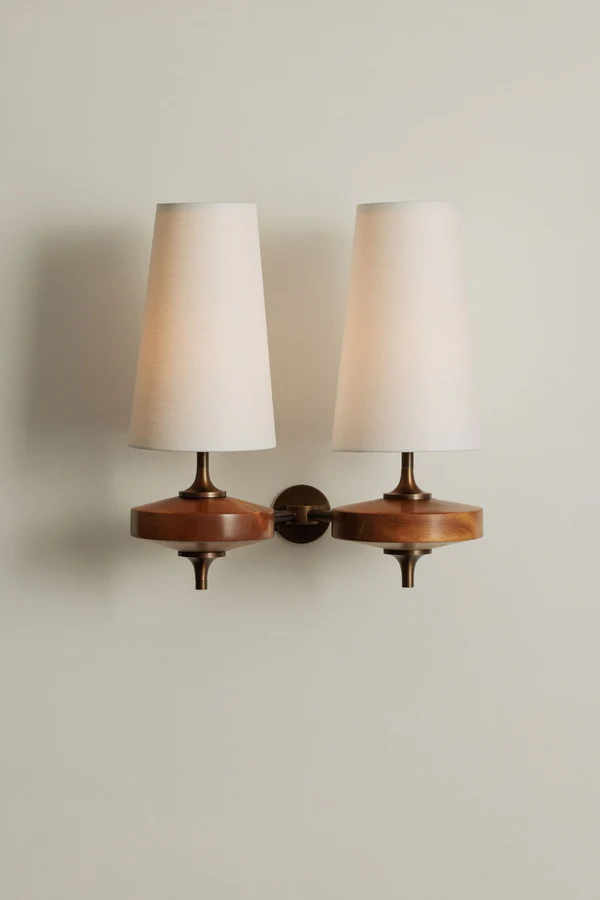 Modera Dual Walnut Sconce
