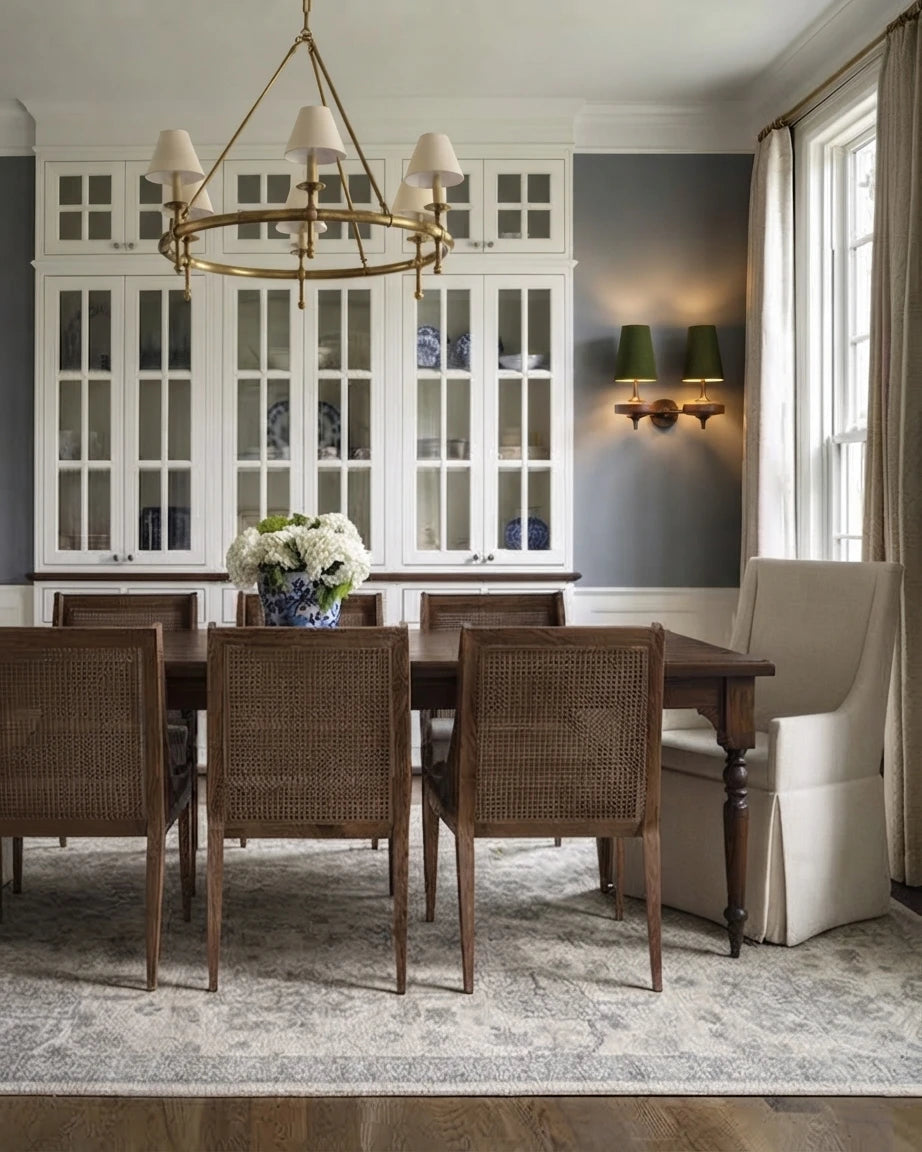 Modern Double Wall Sconce in Dining Room Interior