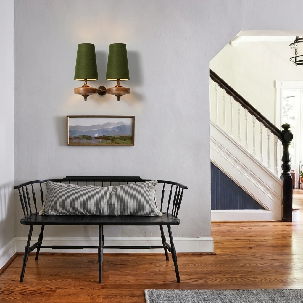 Modern Double Wall Sconce in Hallway Corridor