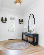 Modern Wood Wall Sconces in Entryway Foyer