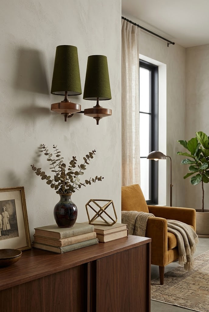 Modera Dual Walnut Sconce