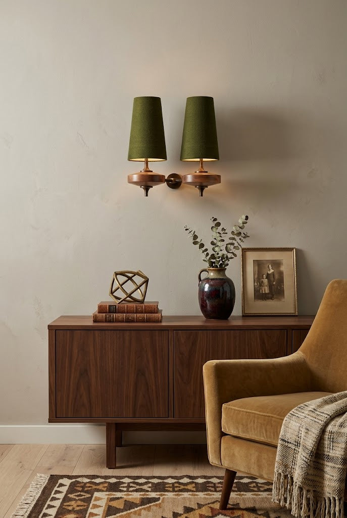Modera Dual Walnut Sconce