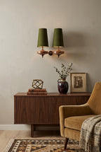 Modera Dual Walnut Sconce