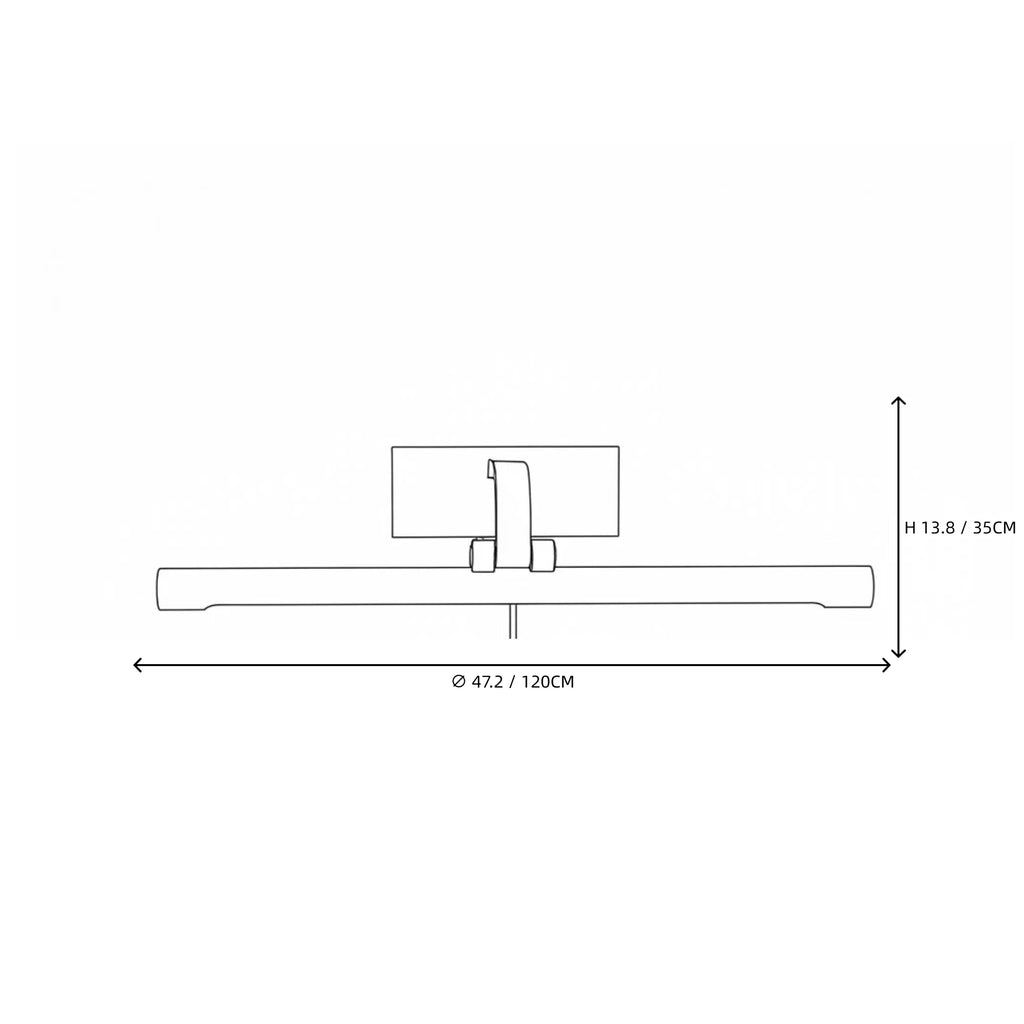 Modern Brass Plug-in Picture Light Line Art Dimension Diagram