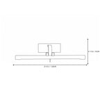 Modern Brass Plug-in Picture Light Line Art Dimension Diagram
