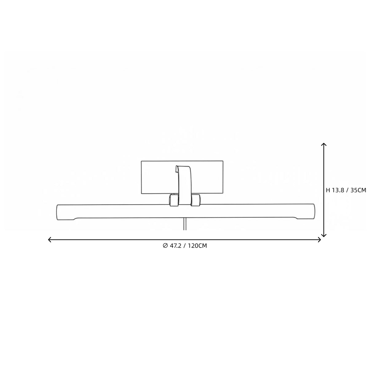 Modern Brass Plug-in Picture Light Line Art Dimension Diagram