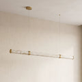Illuminated Modern Alabaster Linear Pendant Light in Interior Setting