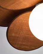 Close Up View of Wooden Textured Petals and Spherical Glass Globes