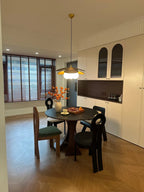Modern Wood Petal Pendant Light in Japanese Style Dining Room