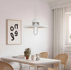 Modern White Pendant Light in Dining Area Setting