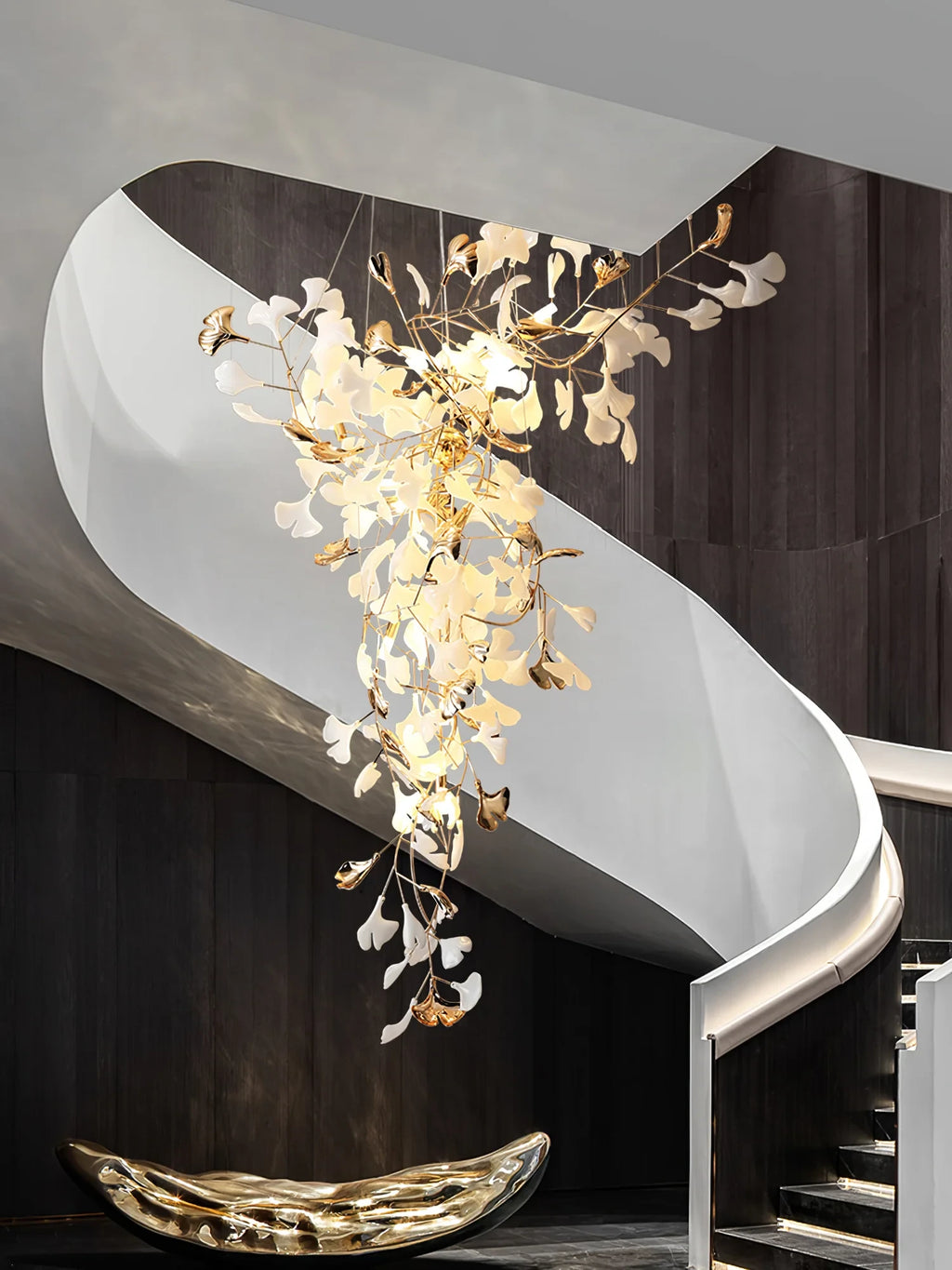 Modern Grand Luxury Chandelier in Grand Stairwell