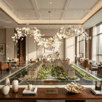 Modern Grand Wave Chandelier in Commercial Showroom Space
