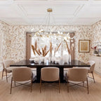 Modern Luxury Gold Branch Chandelier in Formal Dining Room