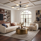 Multi-Arm Brass Glass Chandelier
