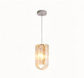 Front View of Single Art Glass Pendant Light Studio Display